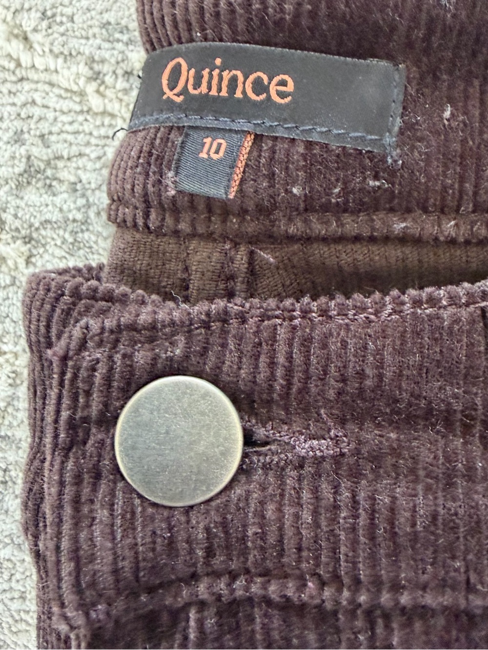 Quince Women’s Corduroy Pants in Chocolate Brown - Picture 2 of 2